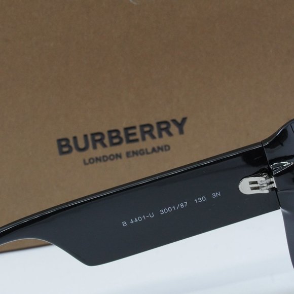 FINAL PRICE NEW BURBERRY BE4401U 300187 BLACK GREY SUNGLASSES - Picture 7 of 10